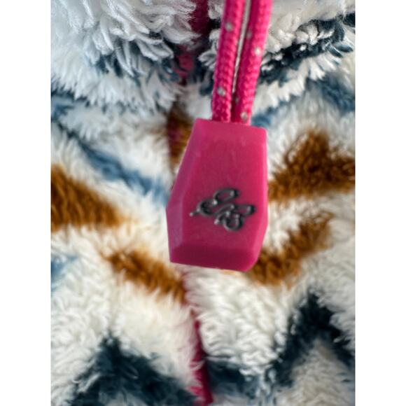 Eddie Bauer Fleece Womens XL Plush pullover 1/4 Zip Aztec Soft Cozy Outdoor - Picture 3 of 6